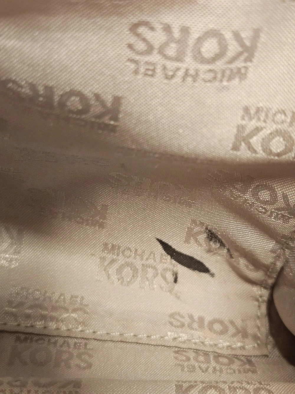 Michael Kors Hamilton Cognac Pebbled Leather Satchel with Gold Hardware